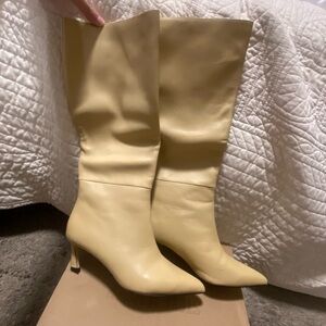 Steve Madden Cream Knee-High Women's Boots